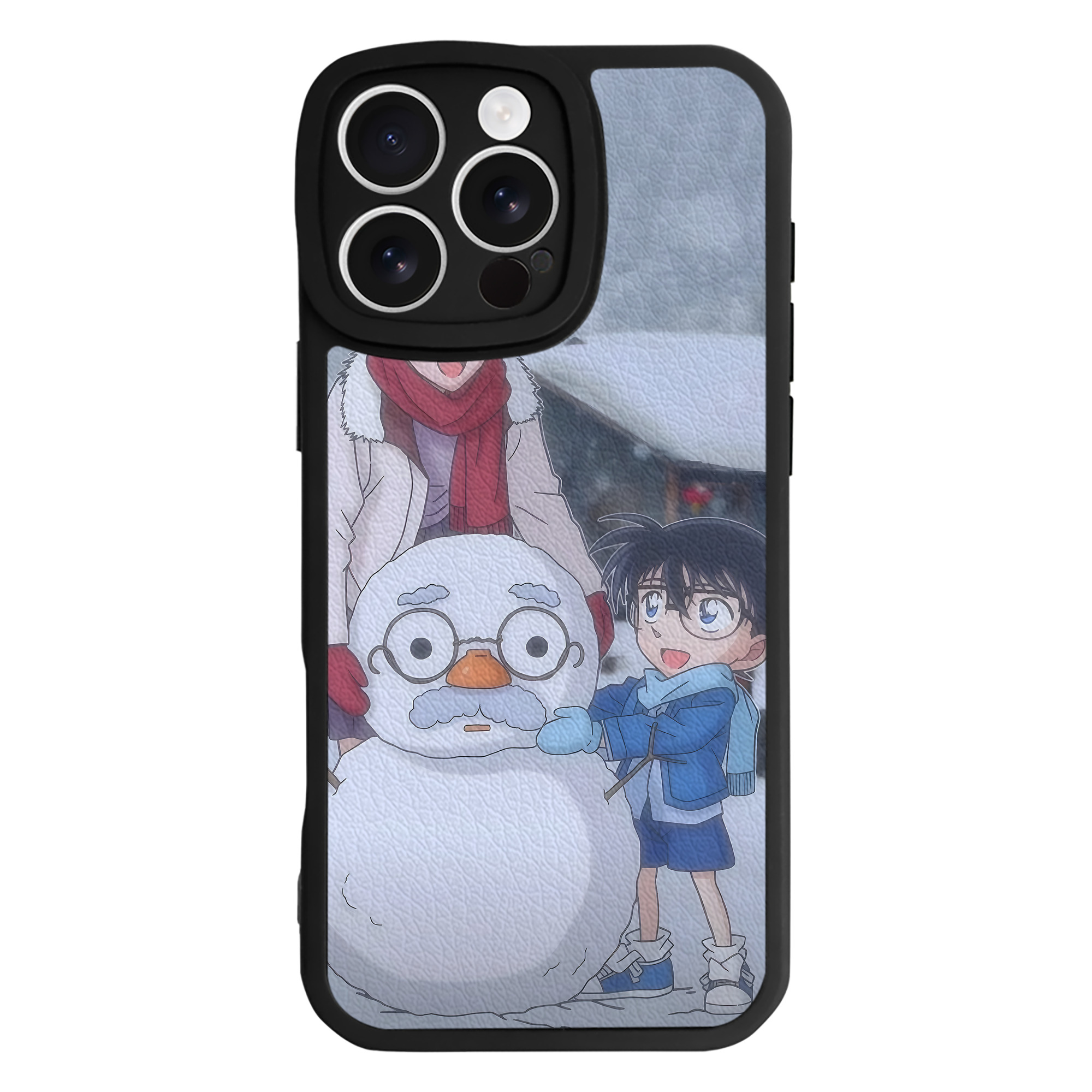 （画像用） 名探偵コナン Detective Conan 【iPhone 16シリーズ対応】シリコンスマホケース（レザー調） 材質：シリコン